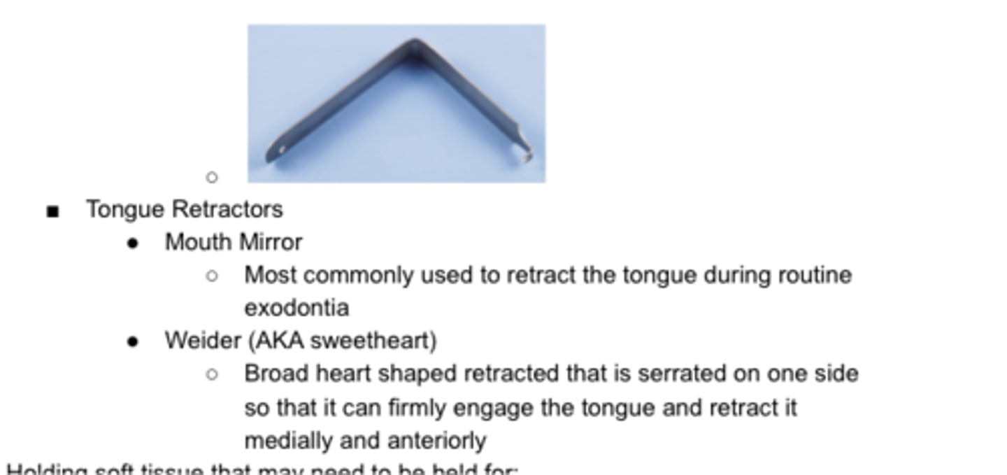 <p>Tongue retractors</p>