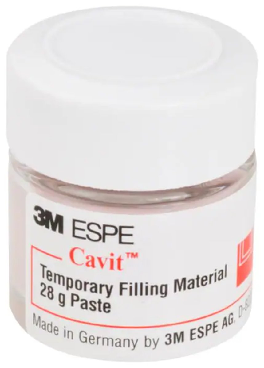 <p>Indications</p><p>● Cavit For occlusal temporary fillings</p><p>● Cavit W with increased bonding for the temporary filling after Endodontic treatments</p><p>● Cavit G for temporary inlays</p><p>Advantages</p><p>● Proven fillings material for temporary fillings</p><p>● Simple to apply with filling instrument</p><p>● Quick and void-free curing in a moist environment</p><p>● Slight expansion of the filling material ensures a well-sealed margin</p><p>Disadvantages</p><p>● Short term material</p><p>● Poor abrasion resistance</p><p>● High solubility</p>