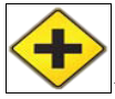 <p>What does this intersection warning sign mean?</p>