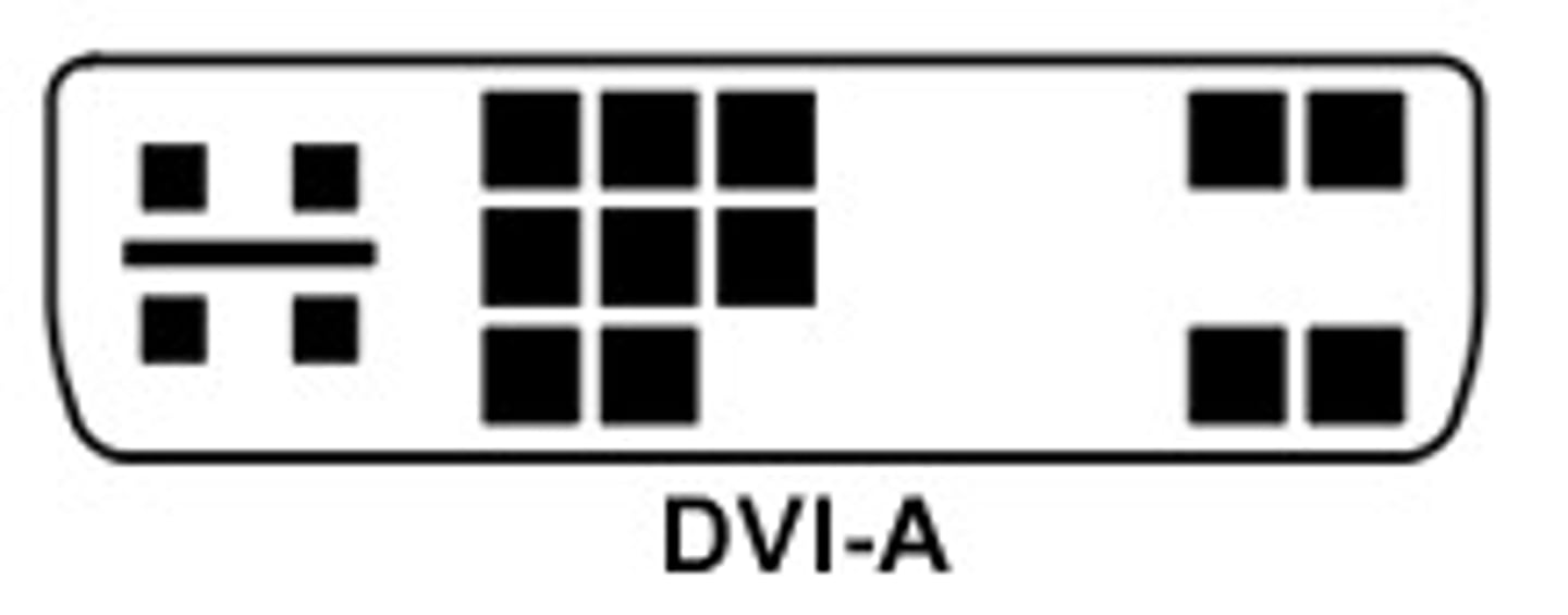 <p>A DVI (Digital Visual Interface) video port that only transmits analog data.</p>