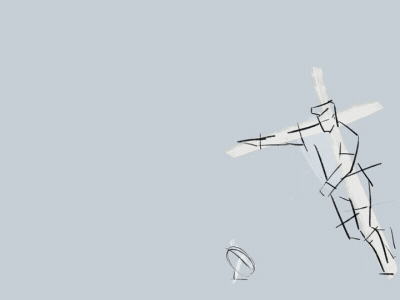 <p>To hit someone or something with the foot.</p>
