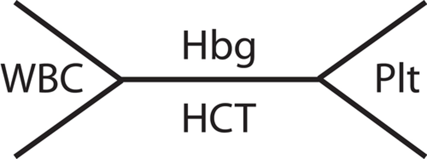 <p>1) WBC count</p><p>2) WBC differential</p><p>3) Platelet count</p><p>4) Hemoglobin</p><p>5) Hematocrit</p><p>6) RBC indices</p><p>Take note of the CBC fishbone</p>