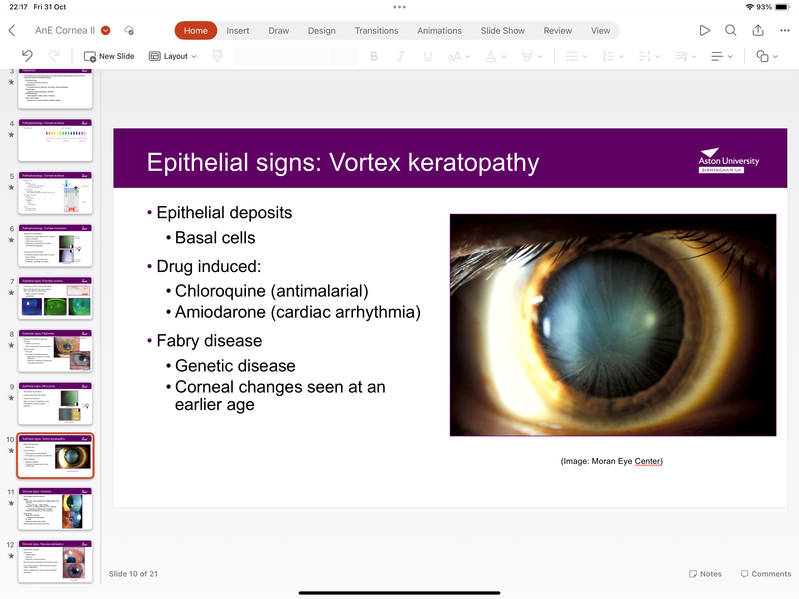 <p>Epithelial deposits in basal cells which can be caused by drugs</p>