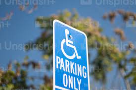 a curb painted blue means parking is 