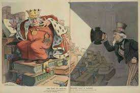 <p>Corporate trusts, like Standard Oil, started to become under widespread scrutiny in the 1880s. Middle class citizens feared the unchecked power that trusts had while urban elites increasingly resented the influence of the new rich. After failing to regulate trusts on a state level, reformers finally got Congress to pass the Sherman Antitrust Act of 1890, which prevented any form of trust or conspiracy that restrained trade or commerce. </p>