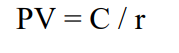 <p>• PV = Present Value • C = Annual Payment (€1000 in this case) • r = Discount Rate</p>