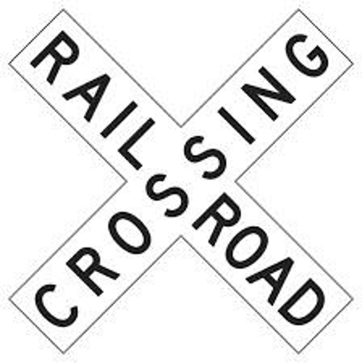 <p>Cross-buck that requires drivers to yield to any approaching trains.</p>