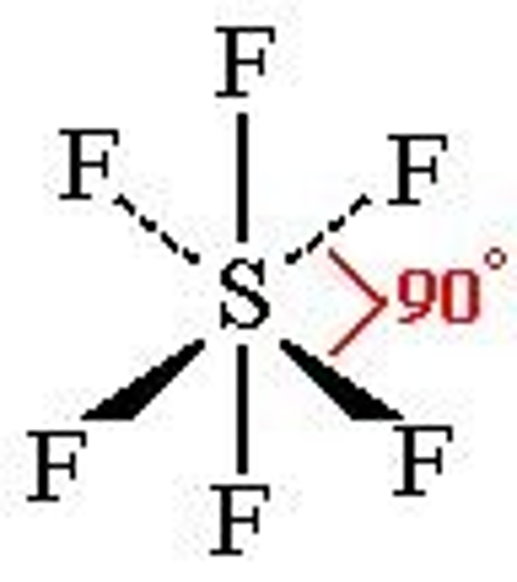 <p>octahedral - 90°</p>