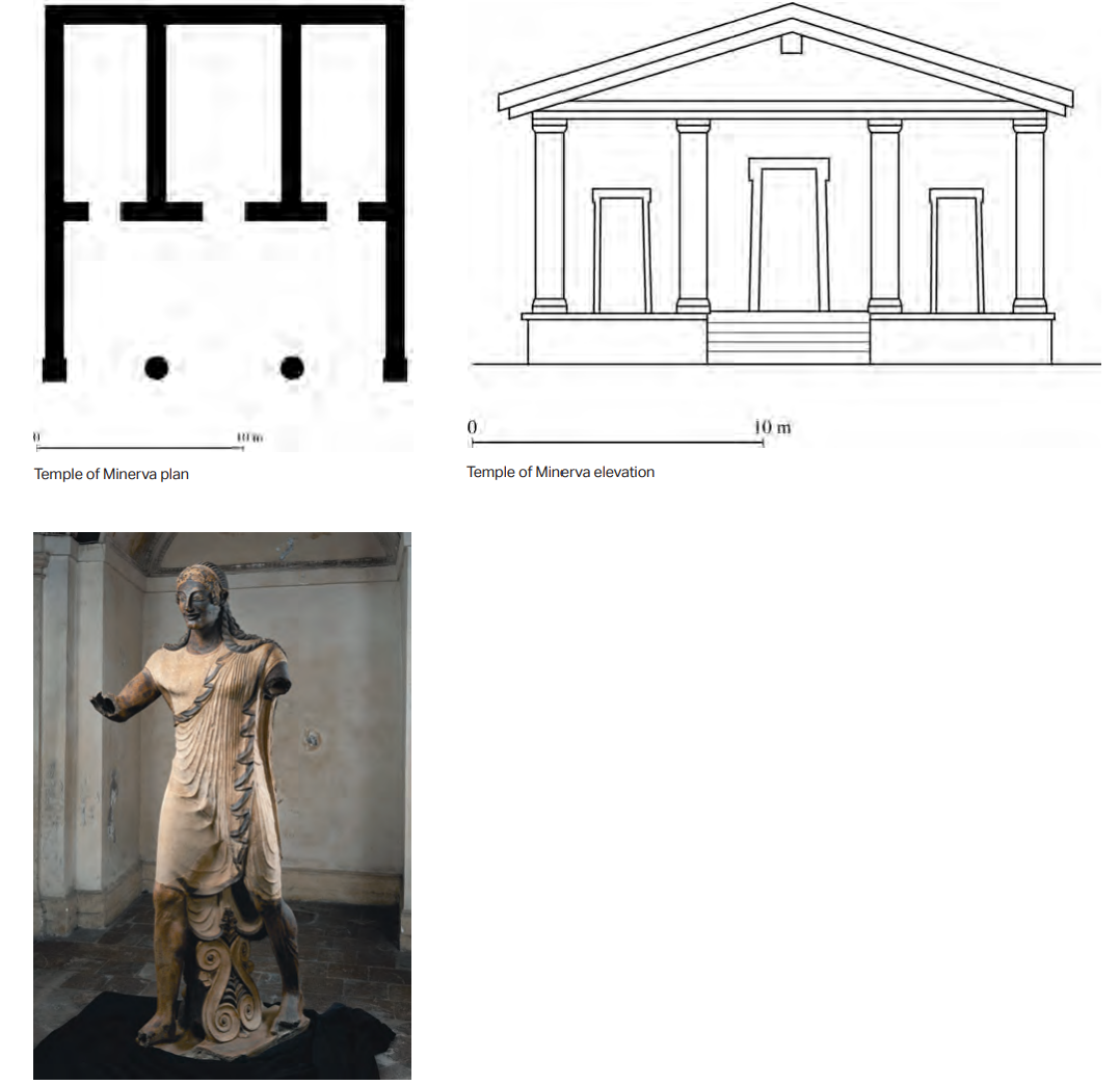 <p>temple of minerva &amp; sculpture of apollo </p>