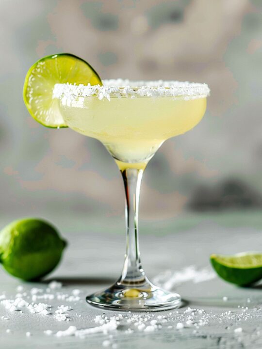<p>sour, 2 oz blanco tequila, 0.75 oz triple sec, 1 oz lime juice, 0.25 oz simple syrup, optional salted rim, served up or on the rocks, garnished with lime</p>