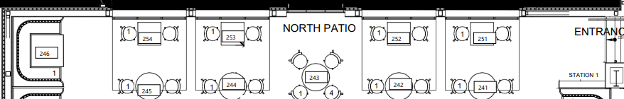 <p>251-254 (seat 1 on left) 241- 246 (seat 1 on left)</p>