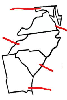 <p>fertile soil, warm climate, cash crops; Transatlantic Slave Trade provided slave labor for plantations; founded mainly for economic reasons; Jamestown, Virginia</p>