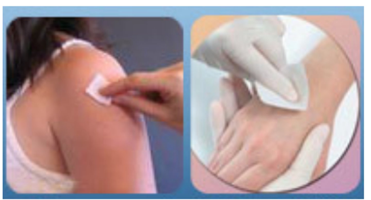 <p>scrubbing to remove microbes on skin</p>