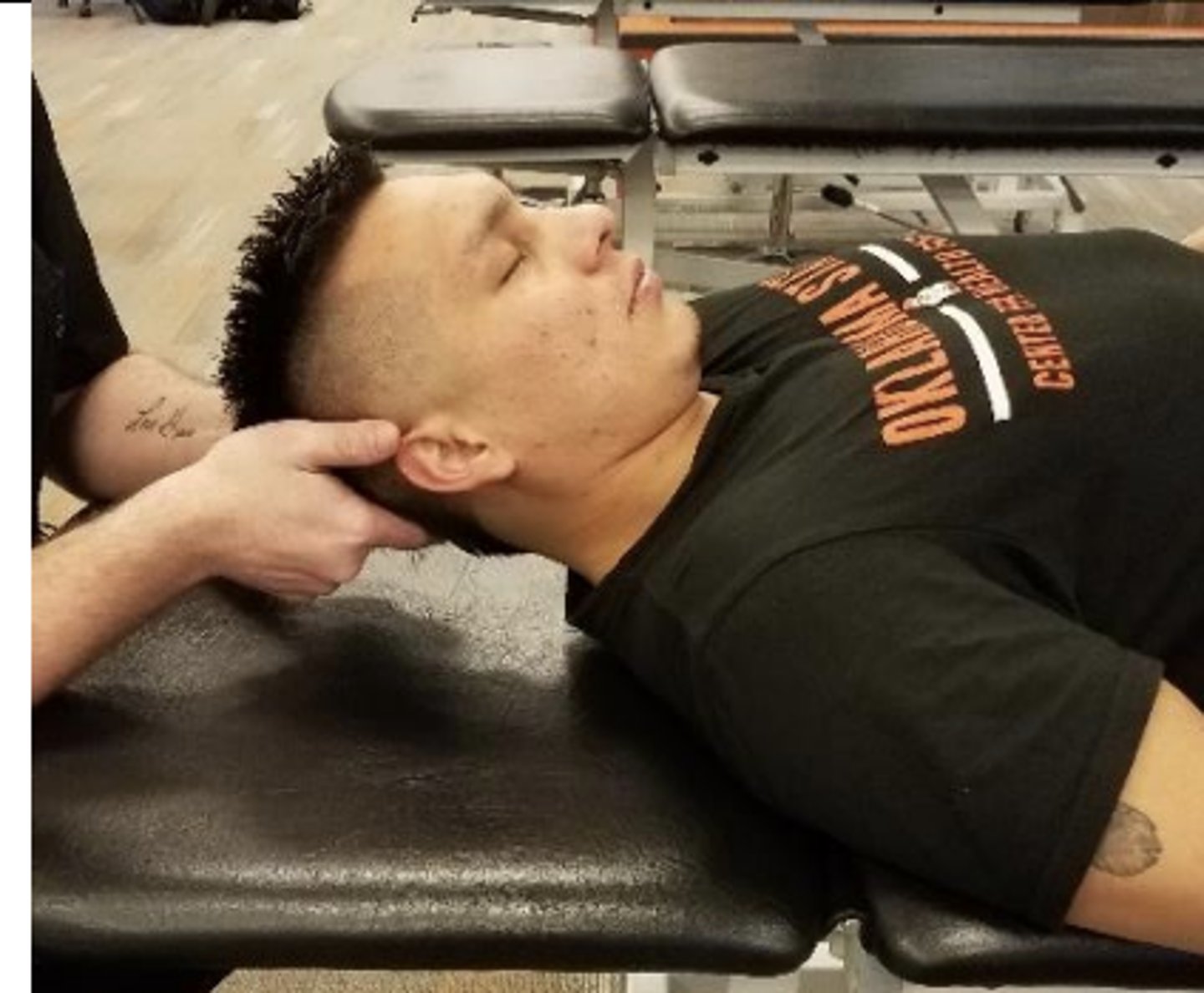 <p>Flex (as much as needed to reduce pain, Dr. Wilson suggests starting with ~45 degrees)</p>