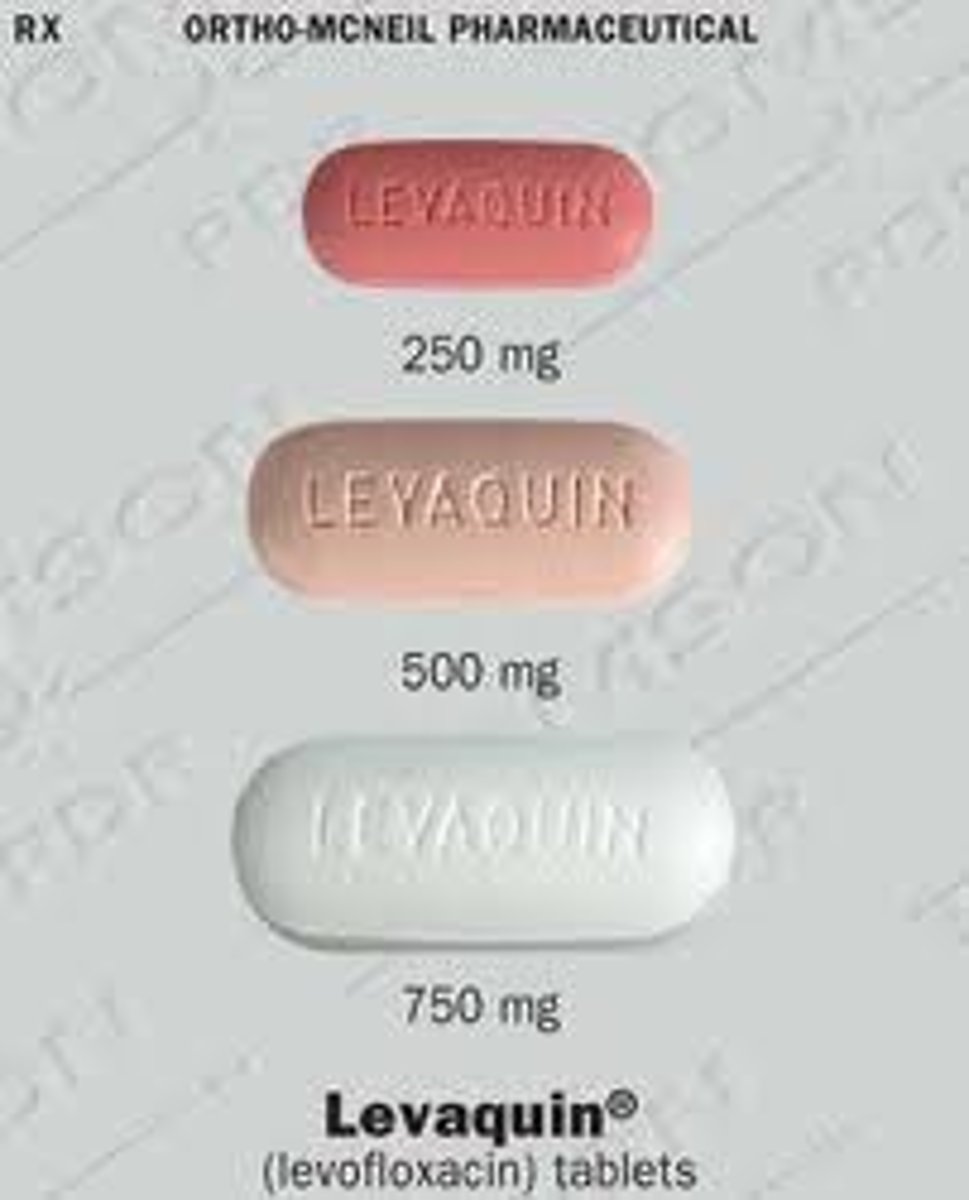 <p>Levofloxacin</p><p>Fluoroquinolone Antibiotic</p><p>Bacterial Infection</p>
