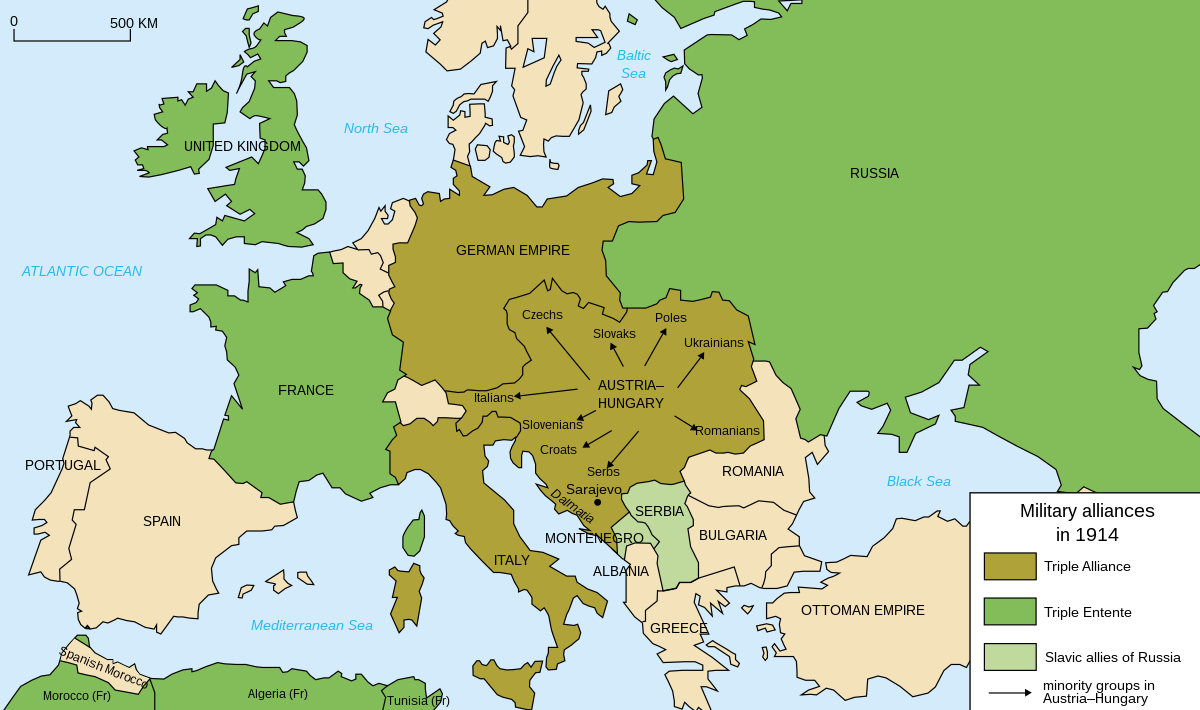 <p>Alliance formed during WWI between France, Russia, and Britain. Aimed to counter the Triple Alliance and maintain peace in Europe.</p>