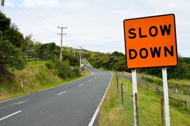 <p>Negative Acceleration, slowing down.</p>