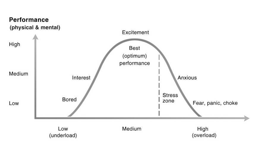 <p>Arousal theory (Yerkes-Dodson lawson)</p>