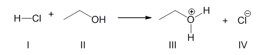 <p>For the following reaction, which reactant functions as a base?</p>