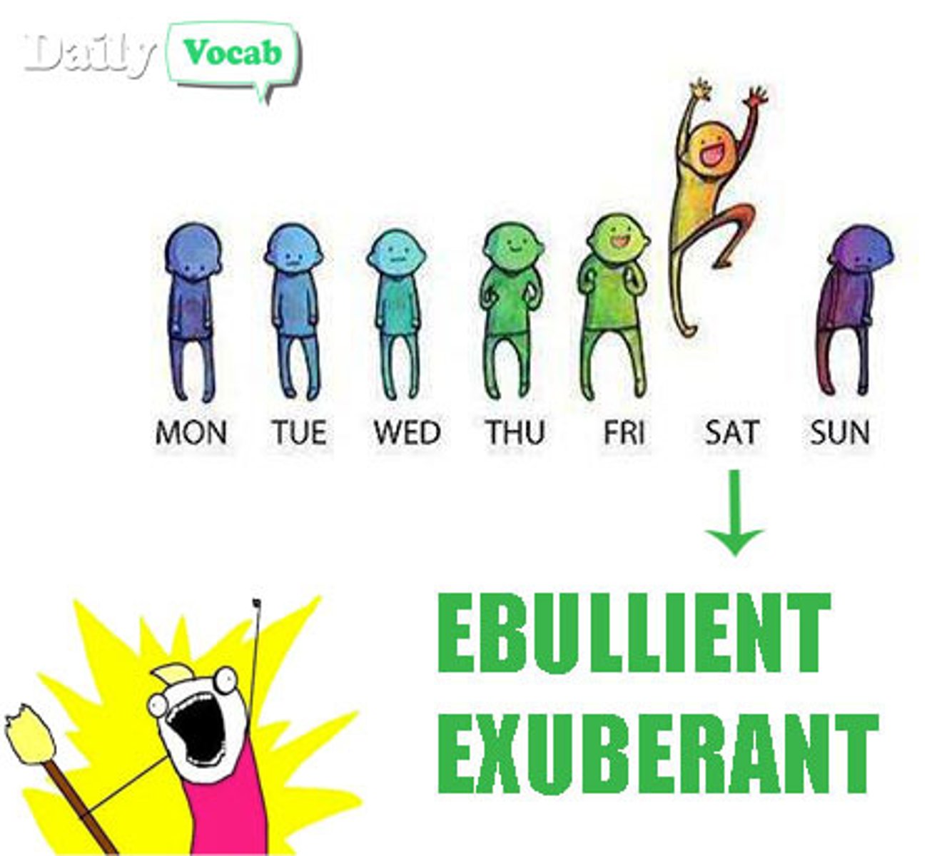 <p>unrestrained; excessive, abundant enthusiasm</p>