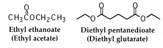 <ul><li><p>functional group is a carbonyl group bonded to an -OR group&nbsp;</p><ul><li><p>R may be alkyl or aryl</p></li></ul></li><li><p>IUPAC and common names are derived from the names of the parent carboxylic acids</p></li><li><p>“-ic” becomes “-ate”</p></li></ul><p></p>