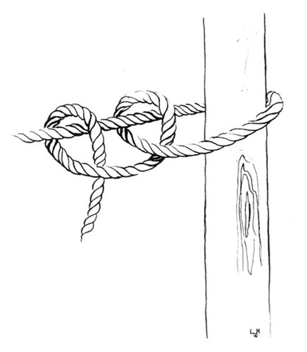 <p>завязать веревку</p>