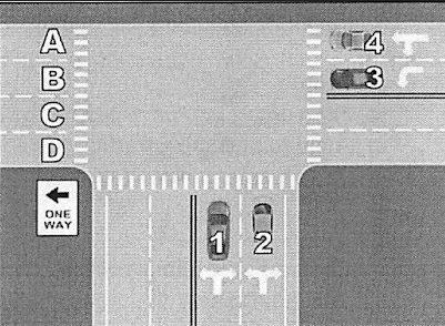 <p>Which vehicles are permitted to turn left on a red light?</p>