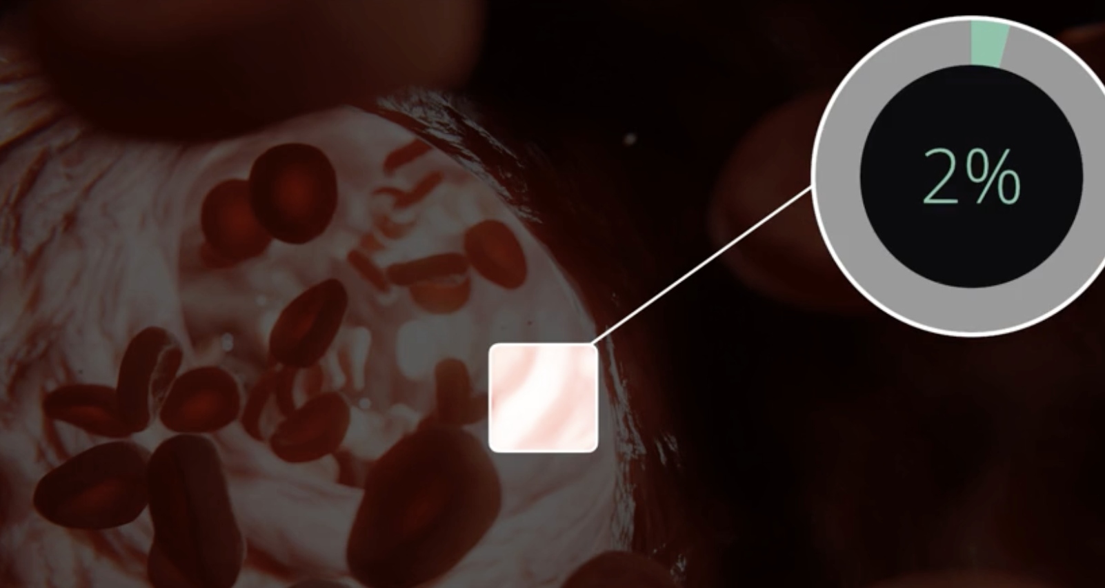 <p>2% of what is dissolved in plasma</p>