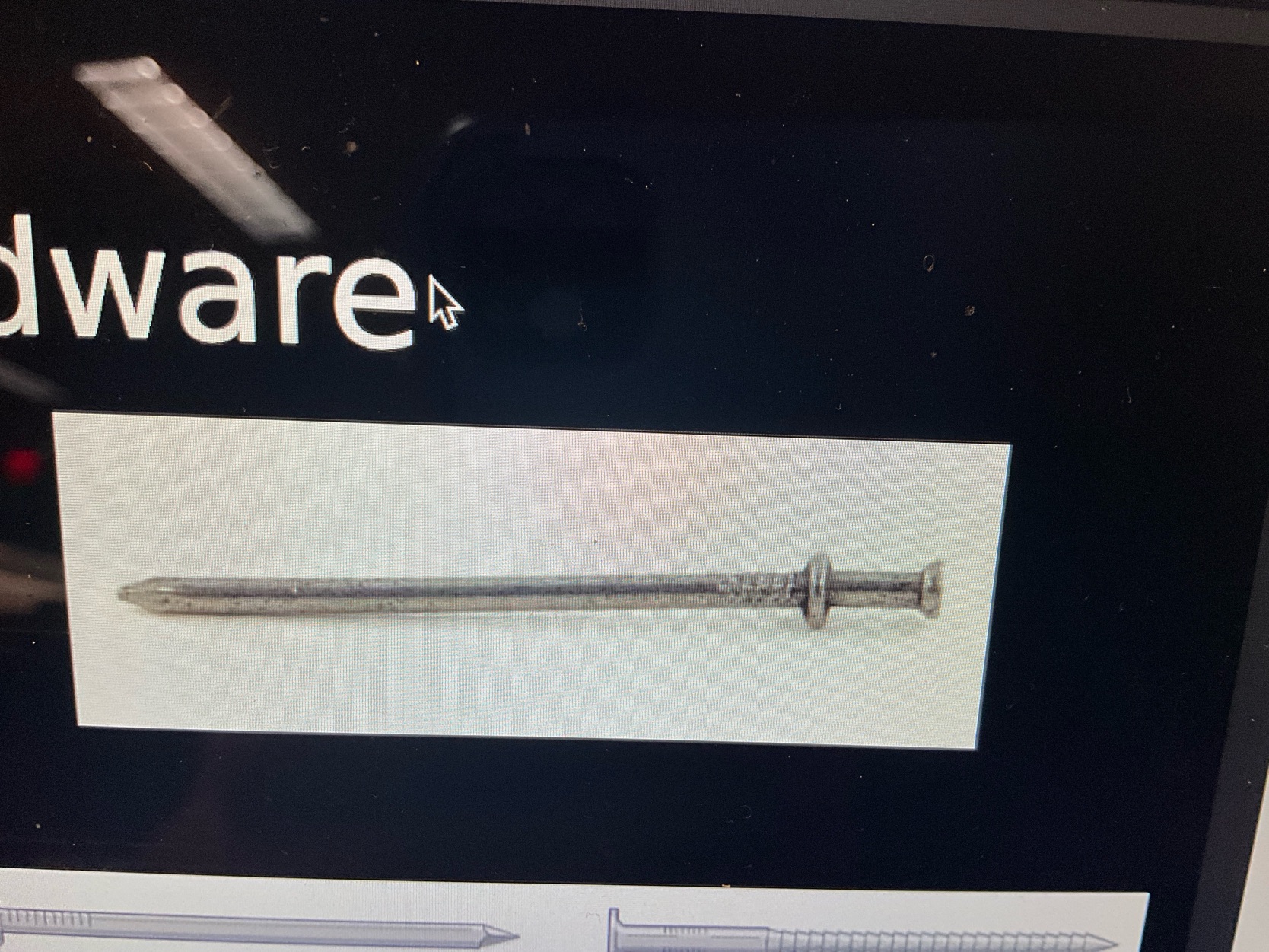 <p>What type of nail is this?</p>