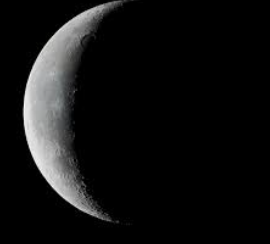 <ul><li><p>25%</p></li><li><p>Moonrise - 3 am</p></li><li><p>Moonset - 3 pm</p></li><li><p>Transit - 9 am</p></li></ul>