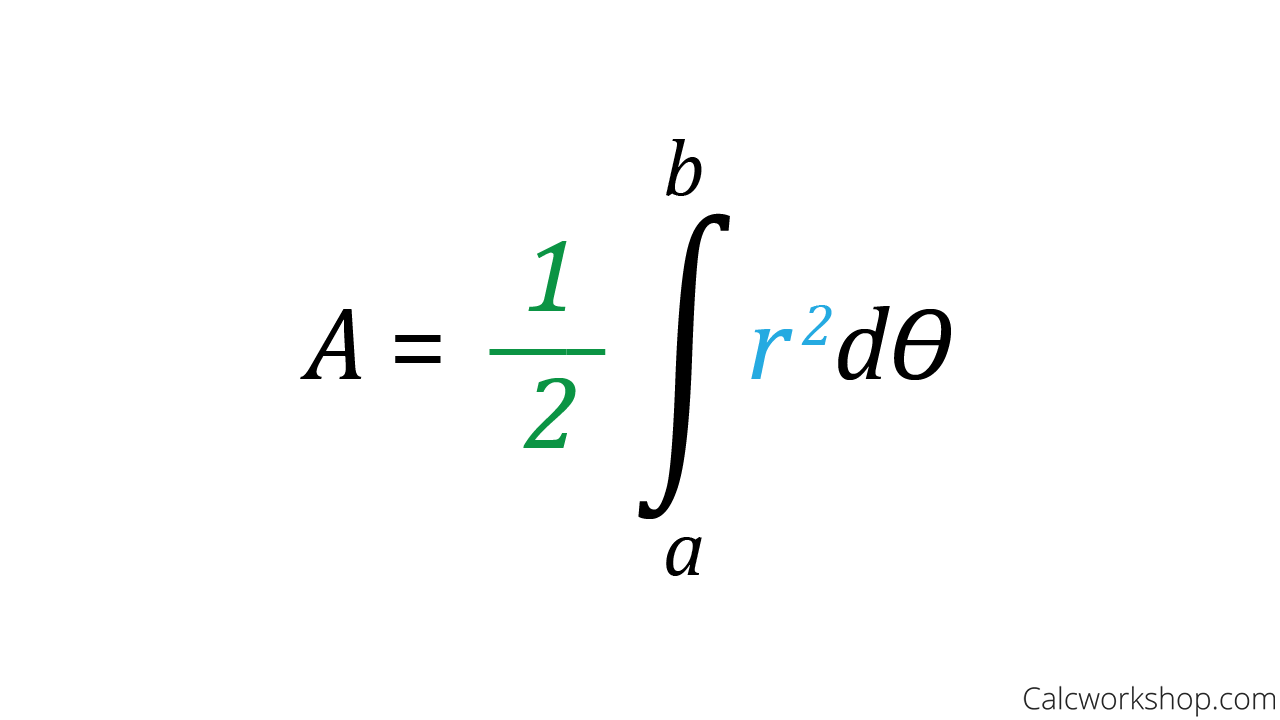 <p>A = ½ <span>∫r²d</span>θ</p>