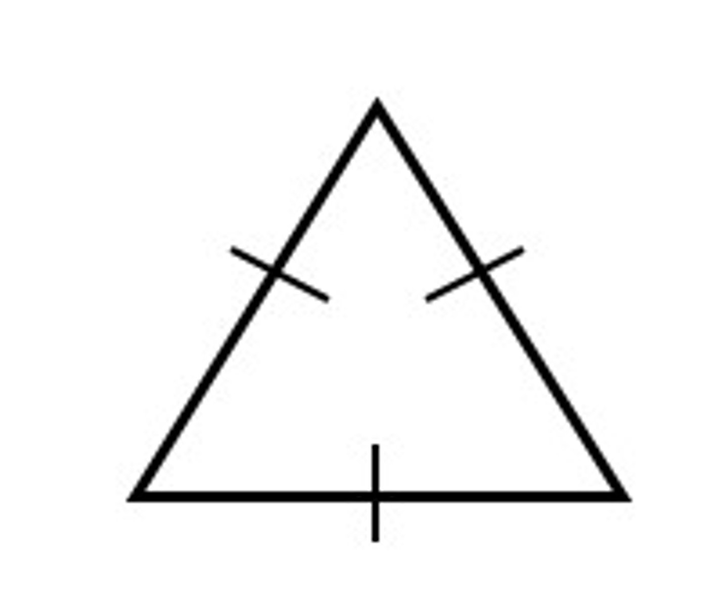 <p>A triangle with three congruent sides</p>