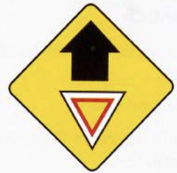 <p>Give Way Sign Ahead</p>