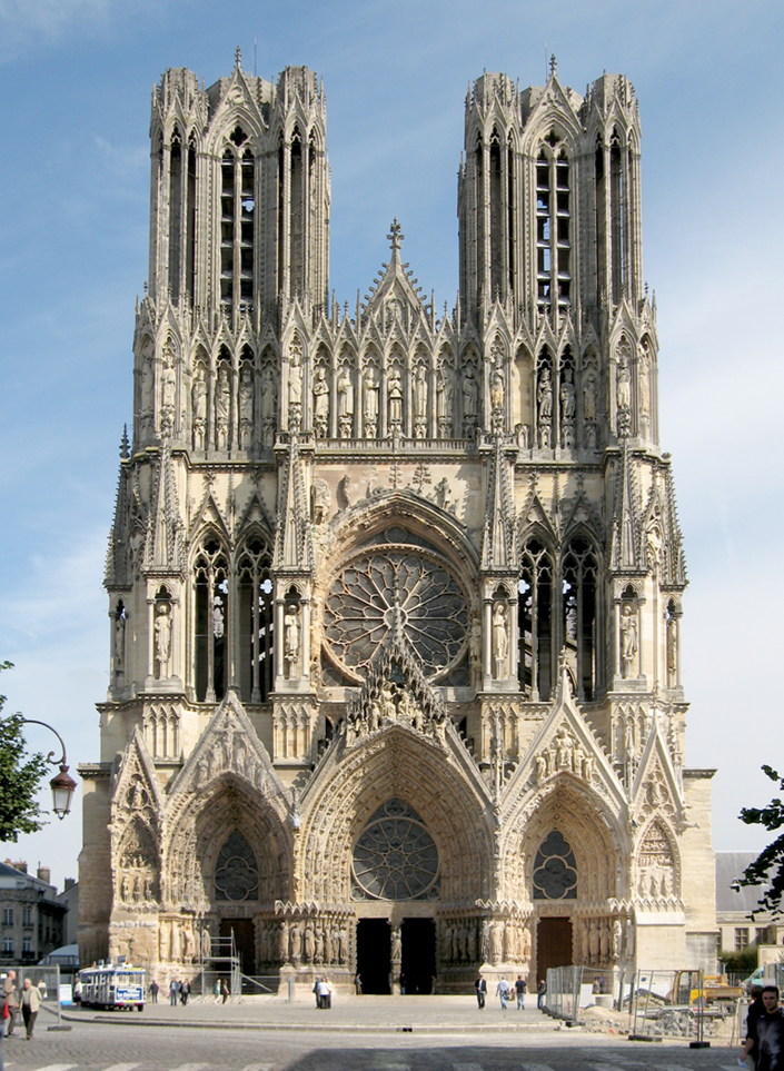 <p>Reims Cathedral, France, ca. 1211-1286; 13-24 and 13-24a</p>