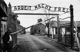 <p>A German phrase that translates to "Work Sets You Free." It gained infamy as the deceptive slogan prominently displayed at the entrances of several Nazi concentration camps during World War II, cruelly misleading prisoners about the nature of their captivity and the ultimate fate that awaited them.</p>