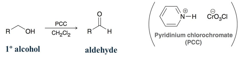 <p>Oxidizing agent. PCC or pyridinium cholorochromate used to produce an aldehyde.</p>