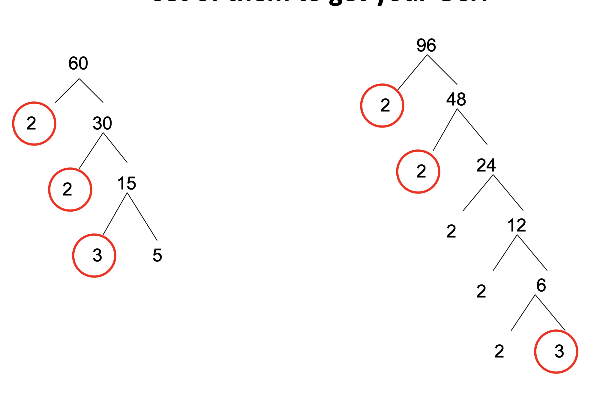 <p>figure out the twinning numbers on the opposite side and circle them.</p>