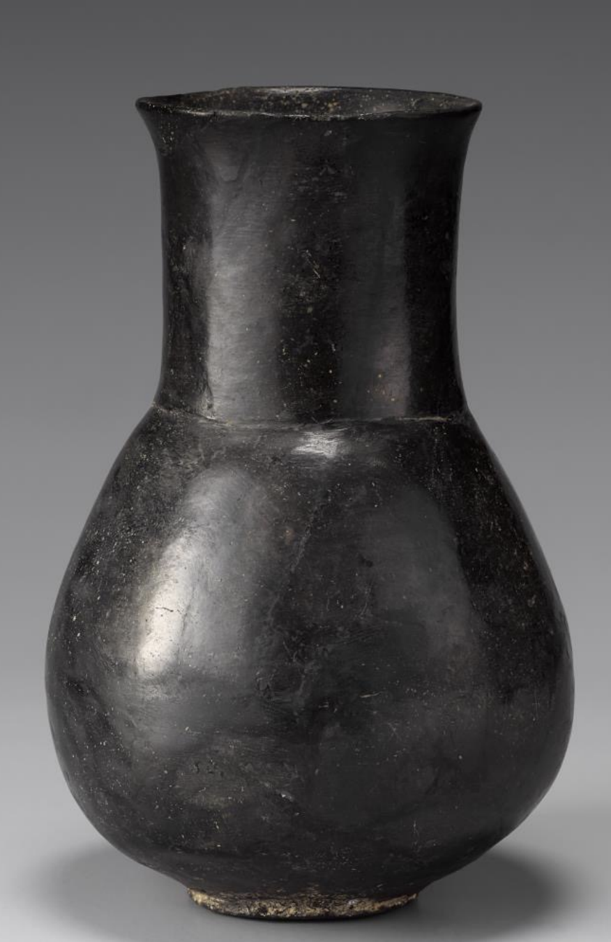<p>Time: Bronze Age (1000 BCE - 300 BCE)</p><p>Found: various archaeological sites in Korea<br><br>Known for its smooth surface and red coloring, often used for storage or burial purposes. </p>