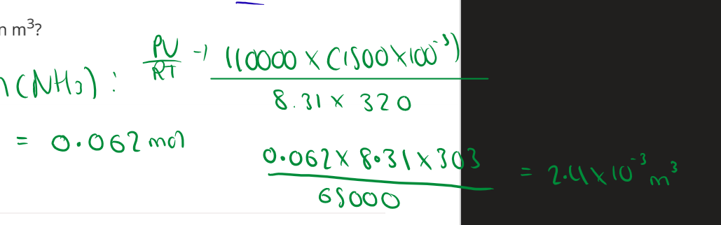 <ul><li><p><strong>STEP 1: Find mol of NH₃</strong></p></li><li><p><strong>STEP 2: Find vol using M1</strong></p></li></ul><p></p>