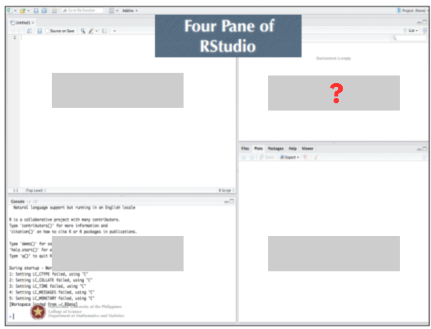 <p><strong>(RStudio)</strong></p><p>This displays all the variables, datasets, and functions currently loaded into the workspace, as well as a history of executed commands.</p>