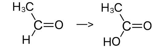 The alkene was split into an aldehyde ( with an alkyl group and a hydrogen atom as the R groups) and another carbonyl

The aldehyde is further oxidised to form a carboxylic acid