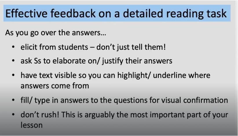 <p>*If Ss can't provide further information, ask another Ss.</p><p>.</p><p>*Highlight answers on the text as they are given.</p>