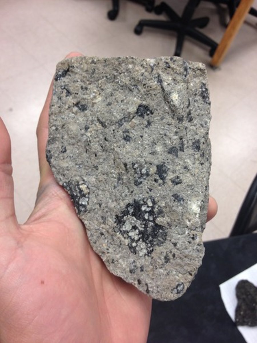 <p>Igneous Rock<br>Color:<br>Streak:<br>Luster:<br>Cleavage:<br>Hardness:<br>Specific Gravity:</p>