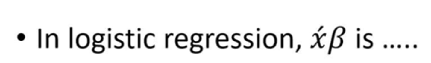 <p>log odd of success (y=1)</p>