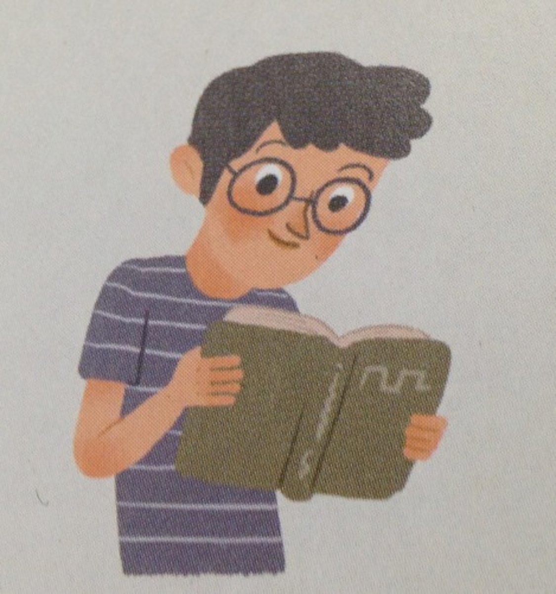 <p>to read (a book)</p>