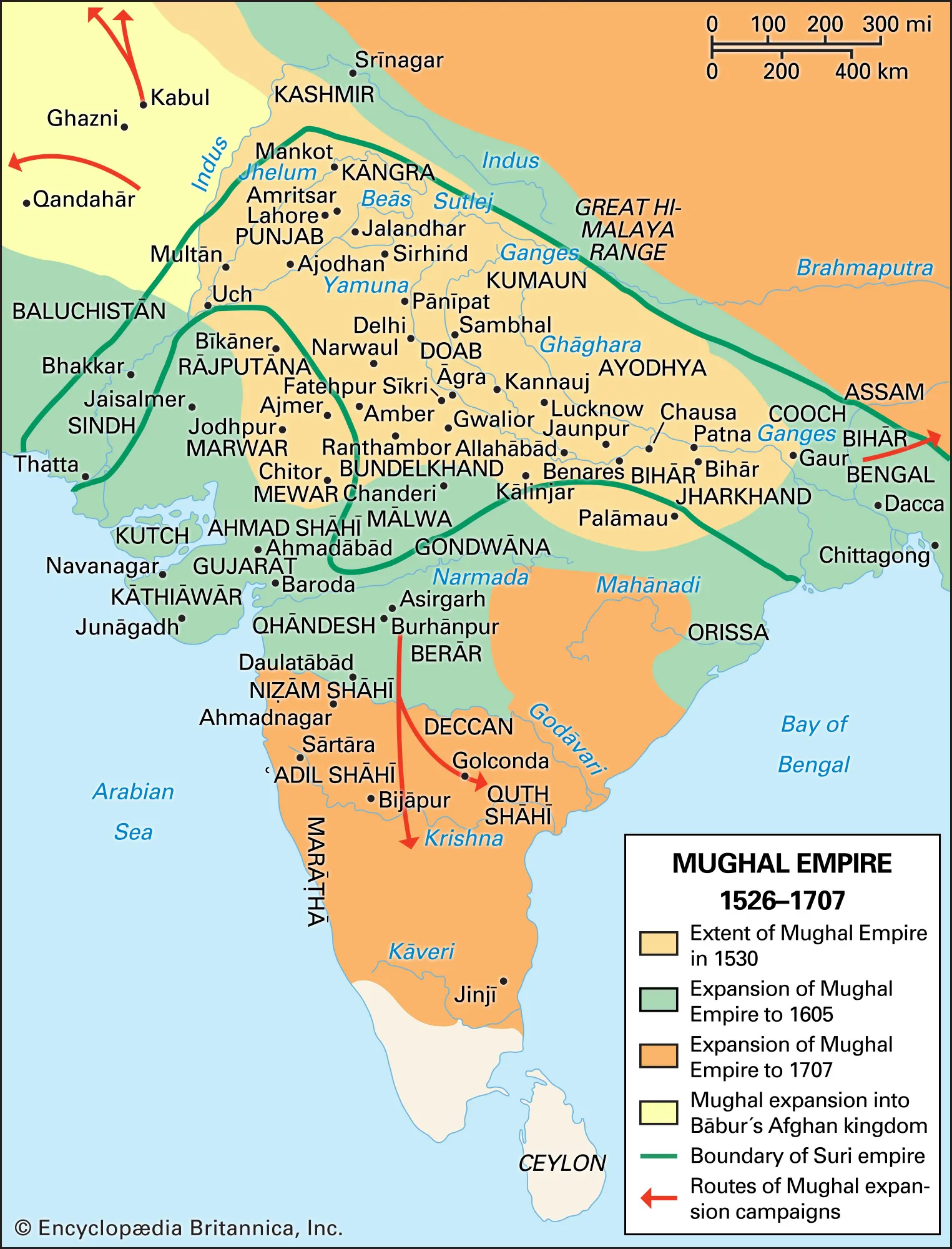 The Mughal Empire was an early-modern empire that controlled much of South Asia between the 16th and 19th centuries. 