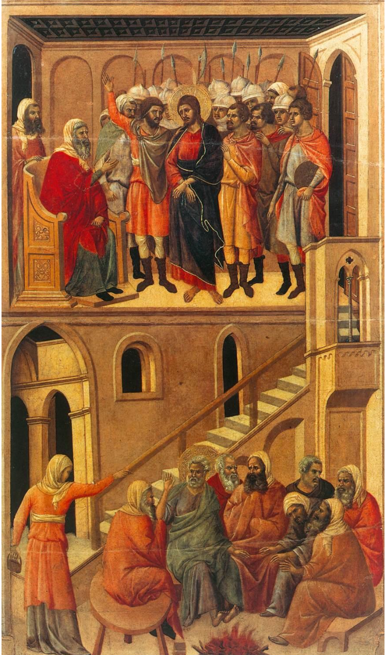 <p>Jesus before Annas and Peter First Denying Jesus</p>