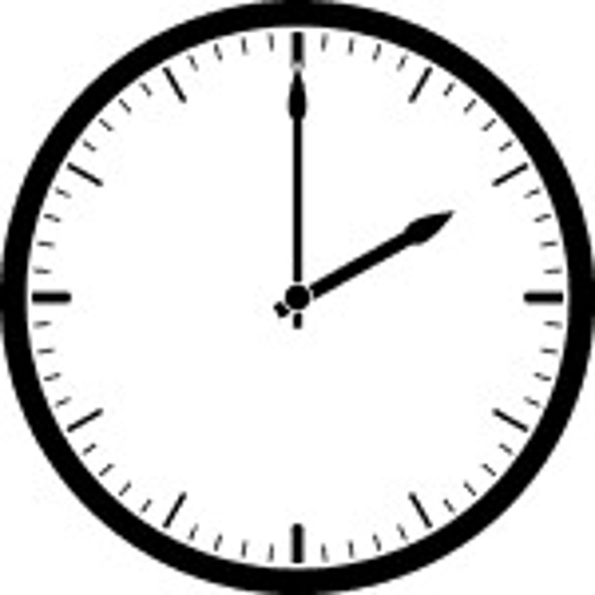 <p>It is two o'clock.</p>