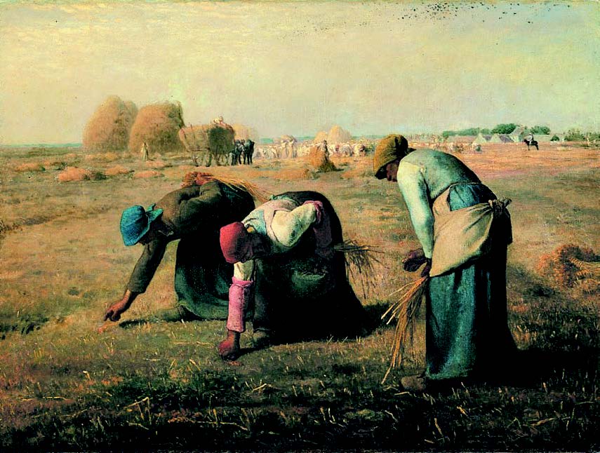 <ul><li><p>Jean-François Millet</p></li><li><p>Oil on canvas</p></li><li><p>Example of realism</p></li><li><p>Monumental</p></li></ul>