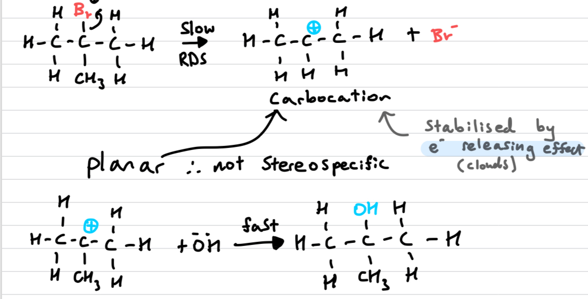 <p>REFER TO <strong>HETEROLYTIC FISSION</strong> WHEN EXPLAINING</p>